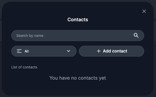 Contacts list