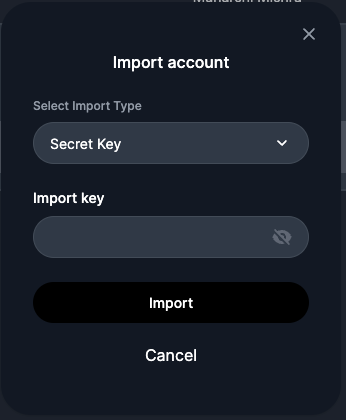 Import Account