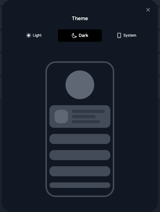 Choice of theme